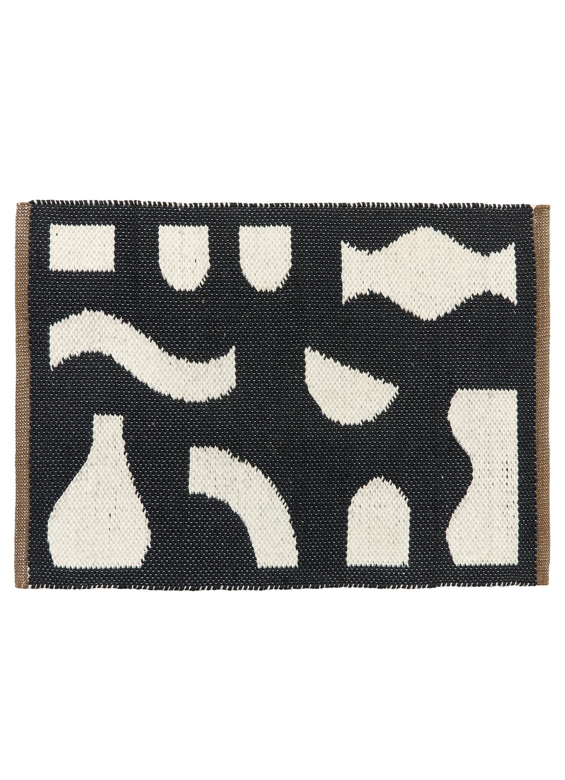 Broste Copenhagen Ceres deurmat 50 x 70 cm - voorkant zwart