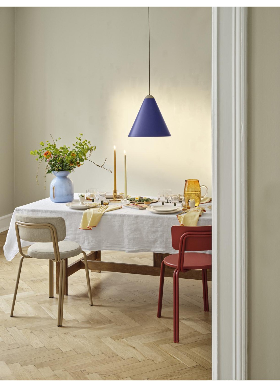 Broste Copenhagen Gracie tafelkleed 160 x 200 cm  - detail 2 beige