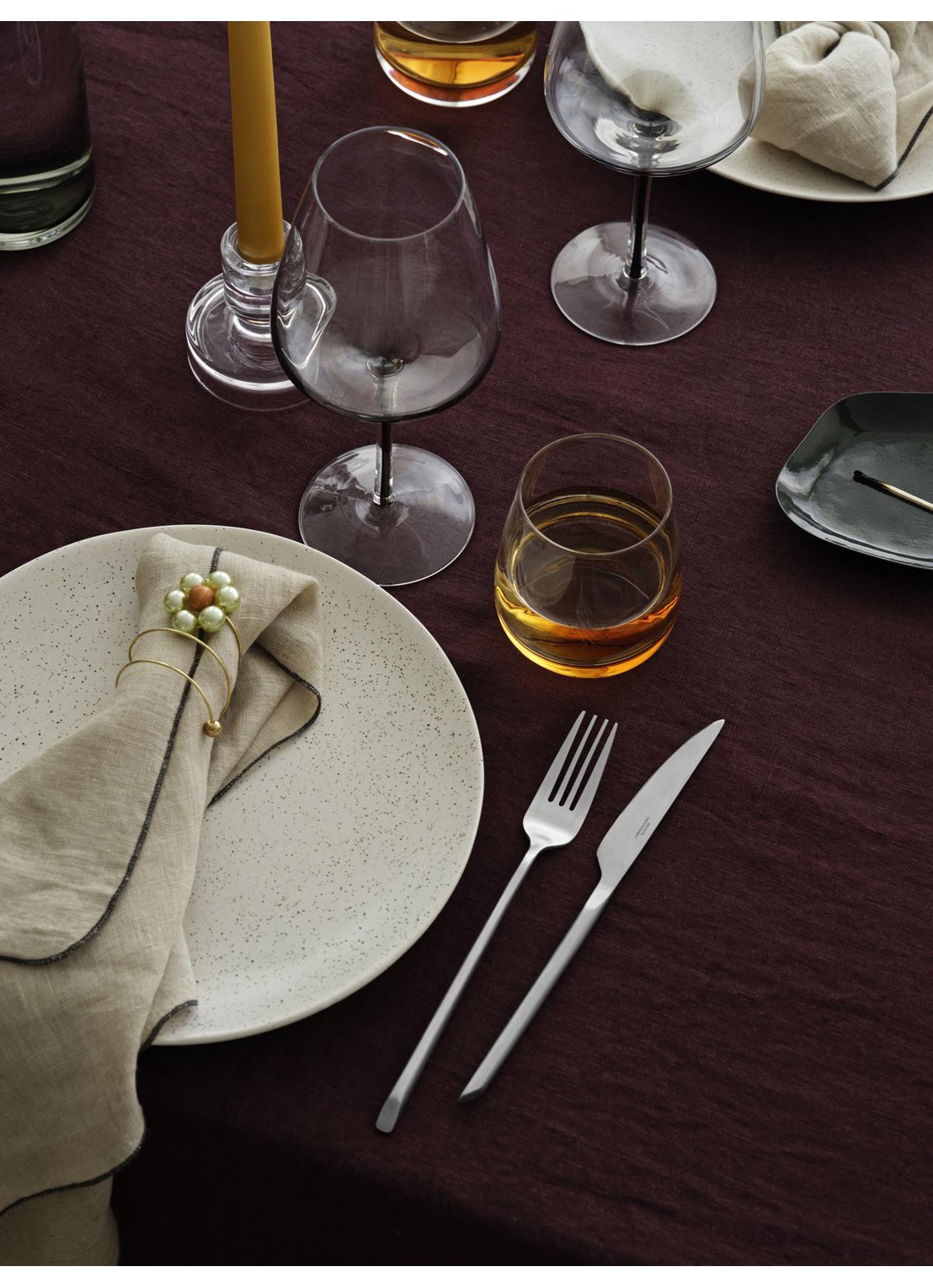 Broste Copenhagen Gracie tafelkleed 160 x 200 cm  - detail 3 beige