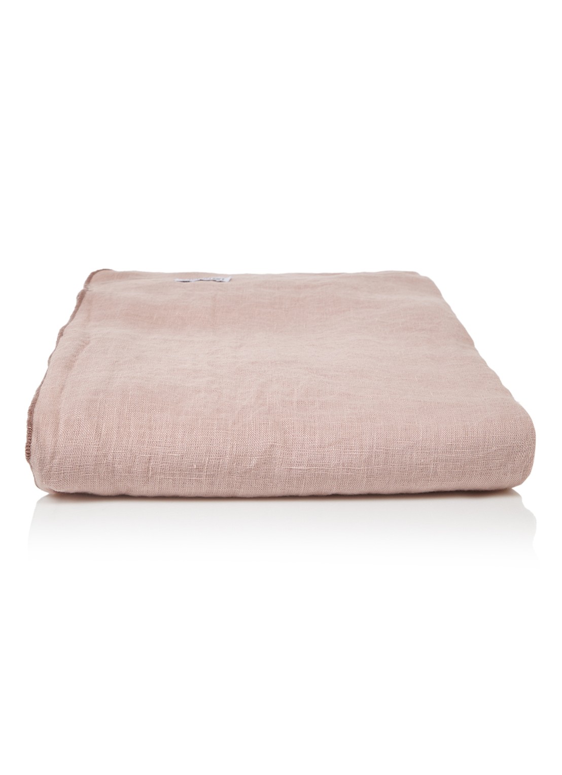 Broste Copenhagen Gracie tafelkleed van linnen 160 x 200 cm - voorkant lichtroze