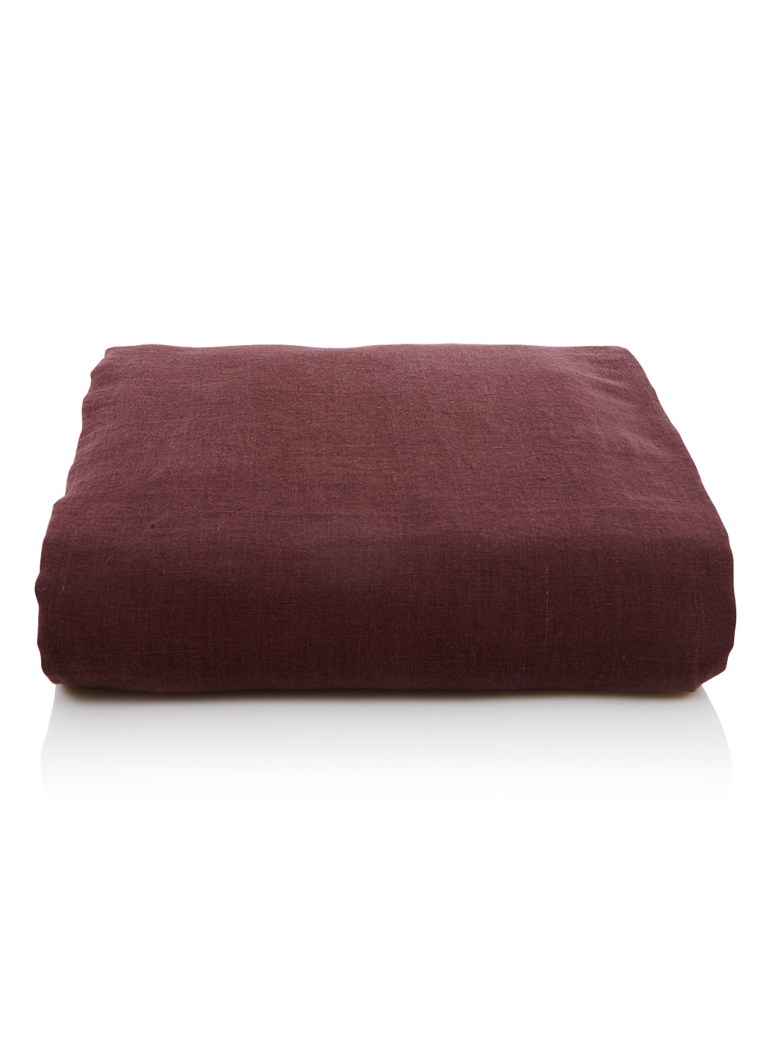 Broste Copenhagen Gracie tafelkleed van linnen 160 x 300 cm - voorkant aubergine