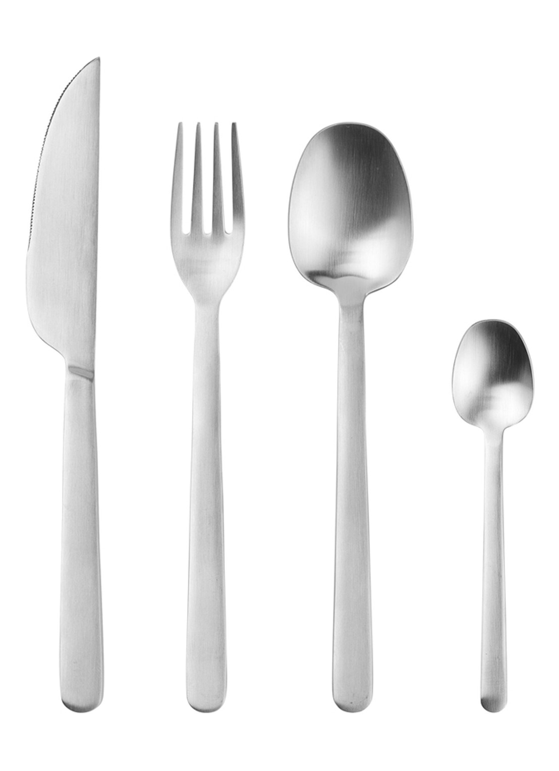 Broste Copenhagen Nordic Bistro bestekset 16-delig - voorkant 4 zilver