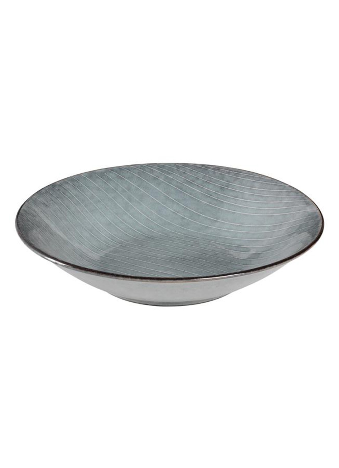 Broste Copenhagen Nordic diep bord 22,5 cm - voorkant blauw