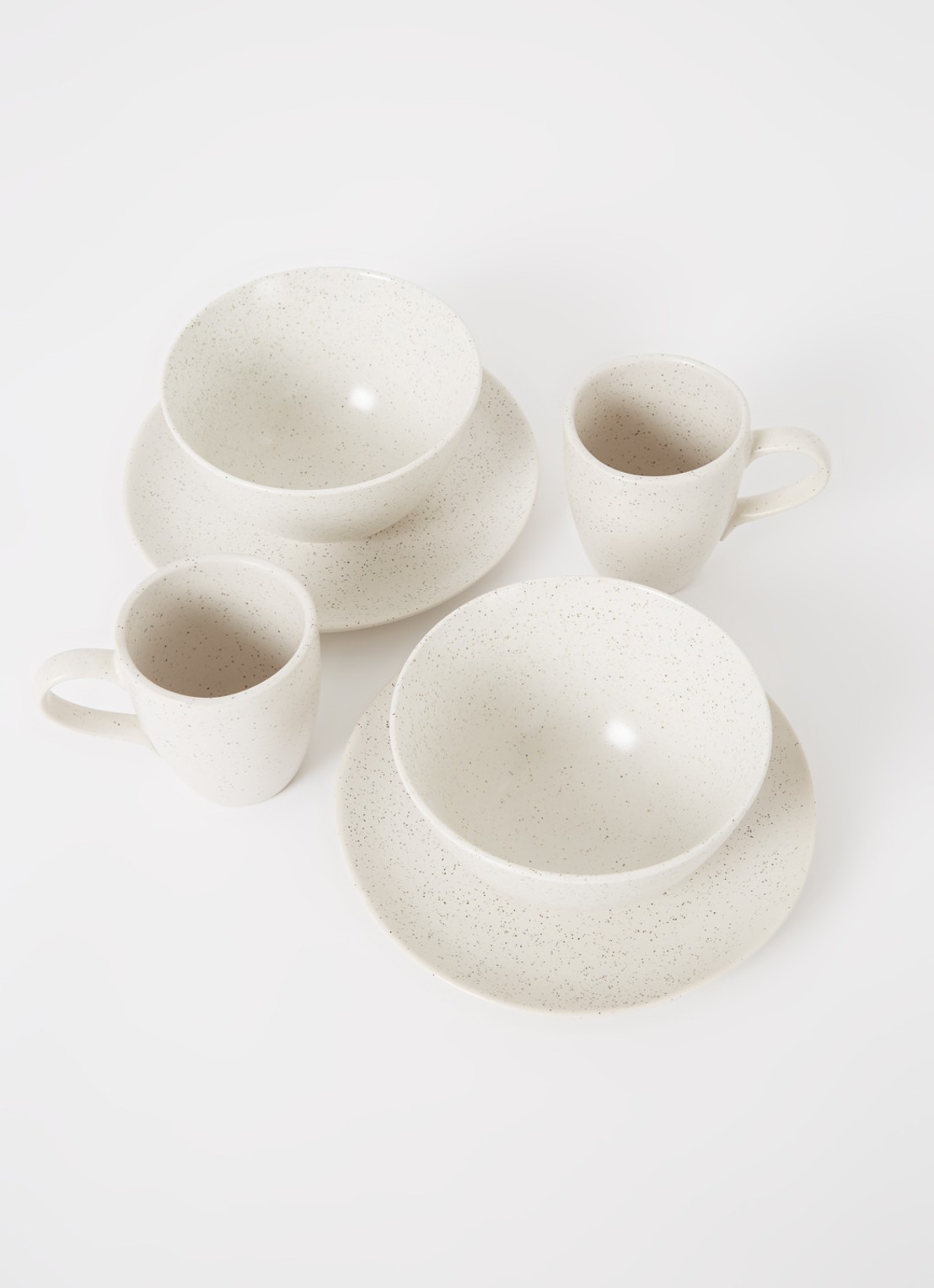 Broste Copenhagen Nordic ontbijt serviesset 6-delig - voorkant beige