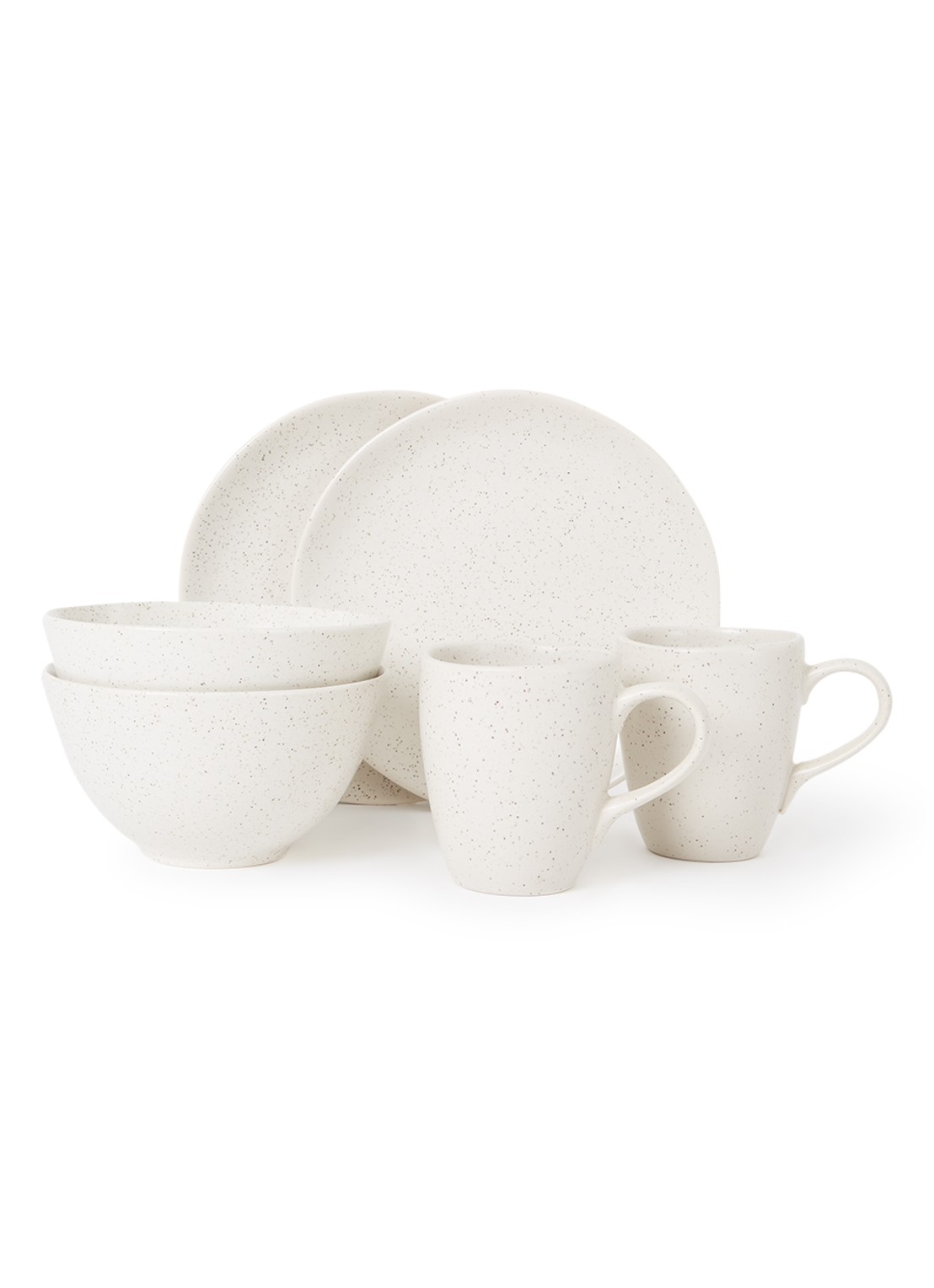 Broste Copenhagen Nordic ontbijt serviesset 6-delig - voorkant 2 beige