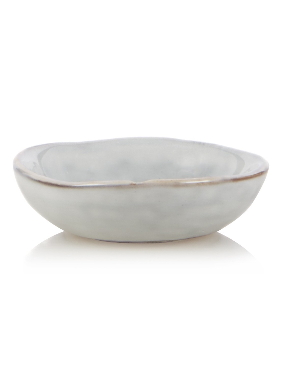 Broste Copenhagen Nordic Sand botervloot 8 cm - voorkant lichtgrijs