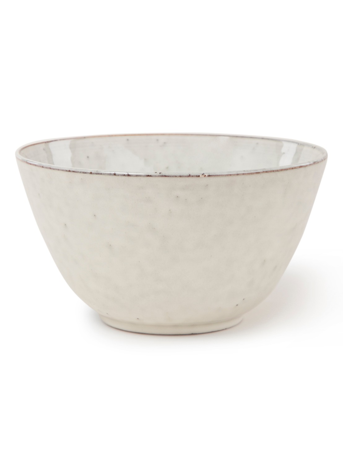 Broste Copenhagen Nordic Sand kom van aardewerk 20 cm  - voorkant lichtgrijs