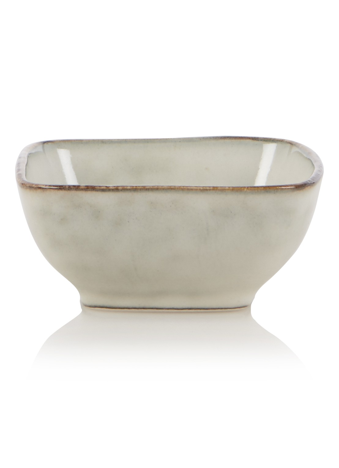 Broste Copenhagen Nordic Sand kom van aardewerk 7,5 cm - voorkant lichtgrijs