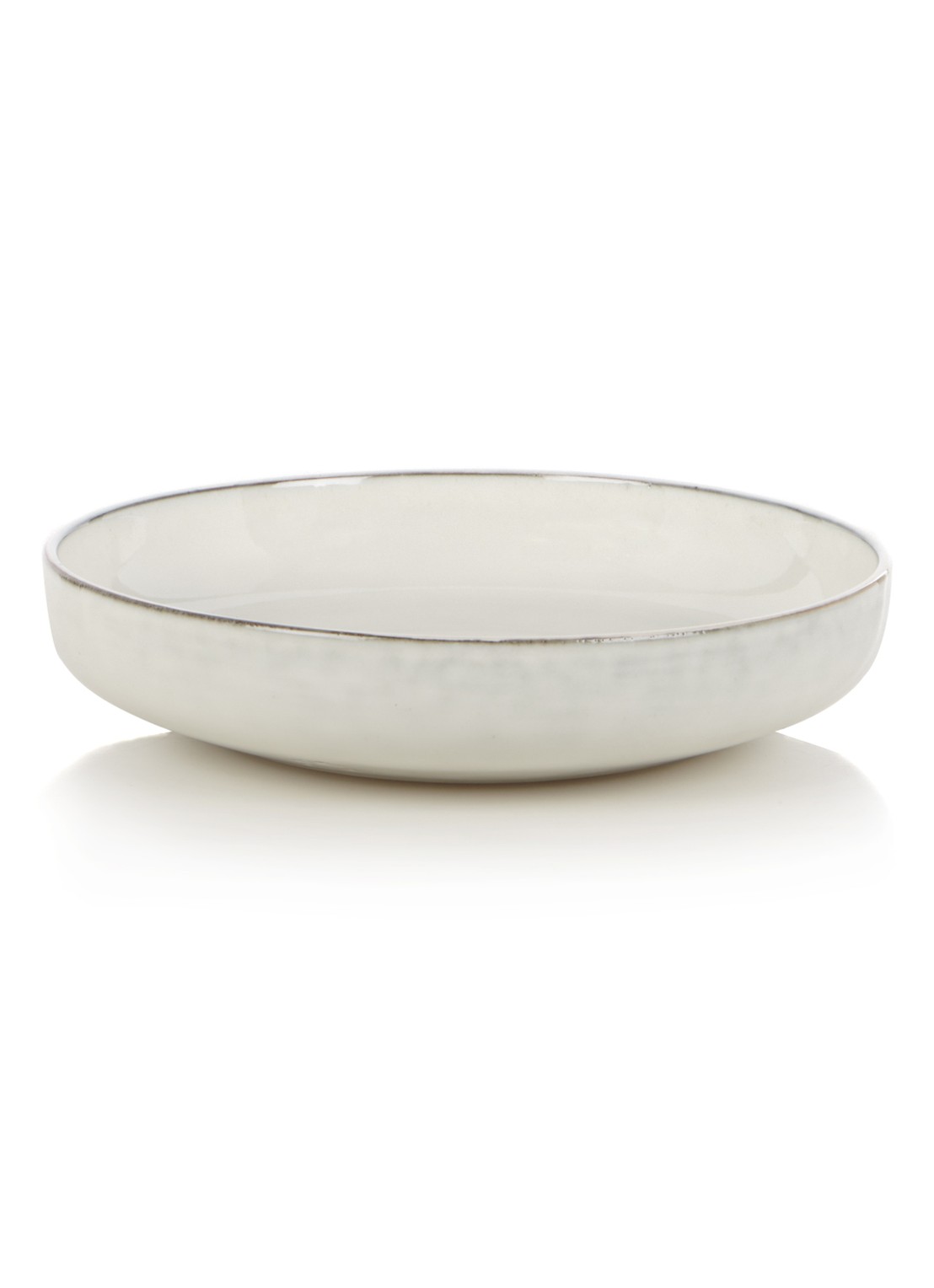 Broste Copenhagen Nordic Sand soepbord van aardewerk 22 cm - voorkant zand