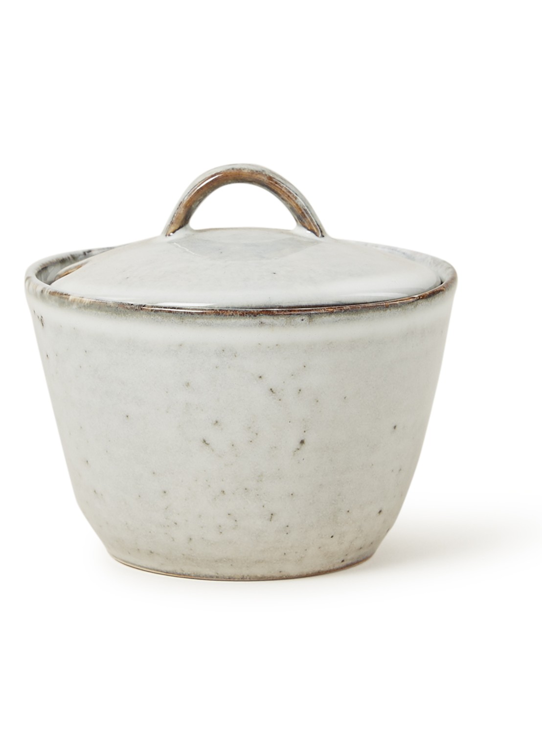 Broste Copenhagen Nordic Sand suikerpot - voorkant lichtgrijs