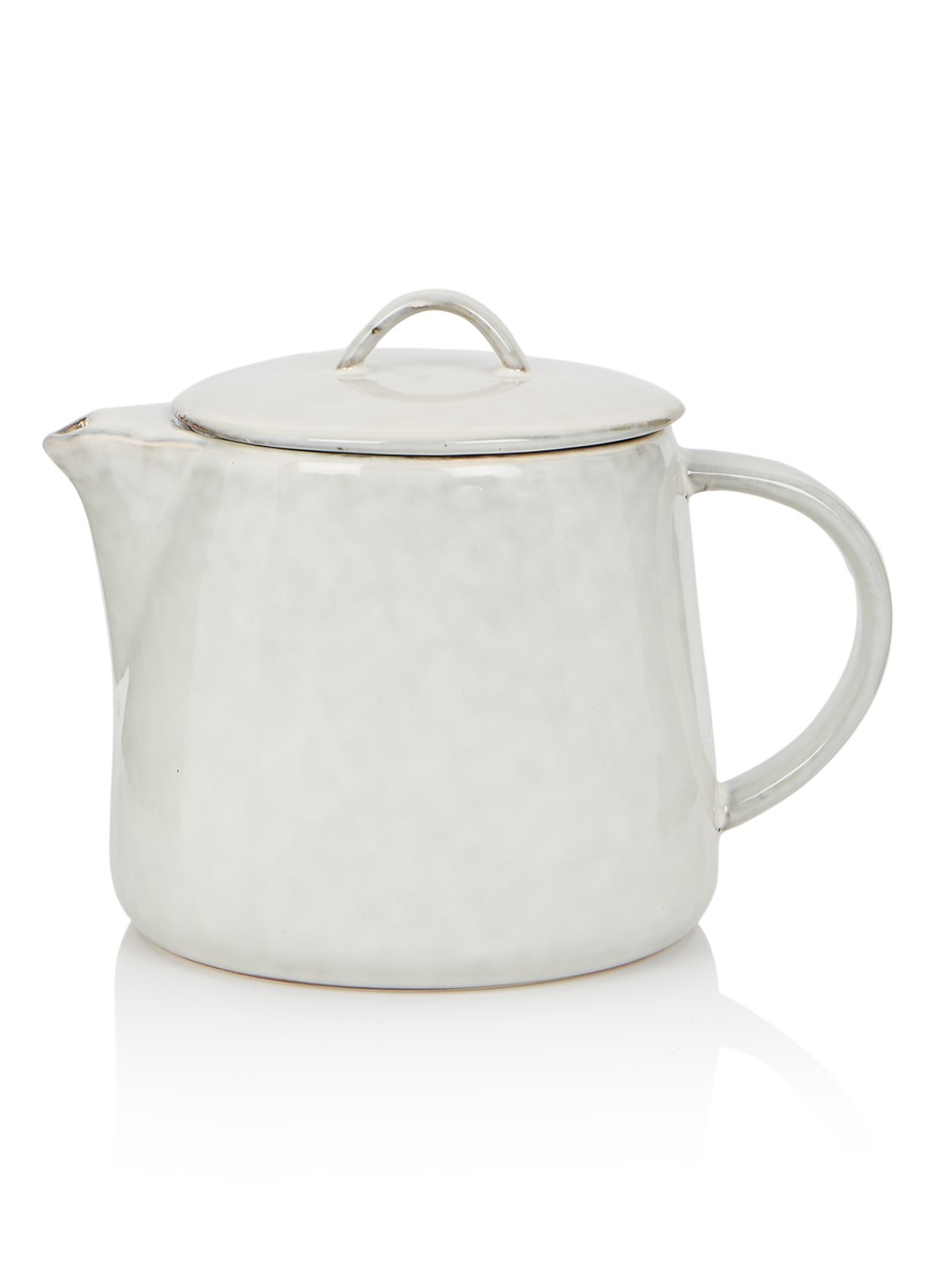 Broste Copenhagen Nordic Sand theepot van aardewerk 1 liter - voorkant lichtgrijs