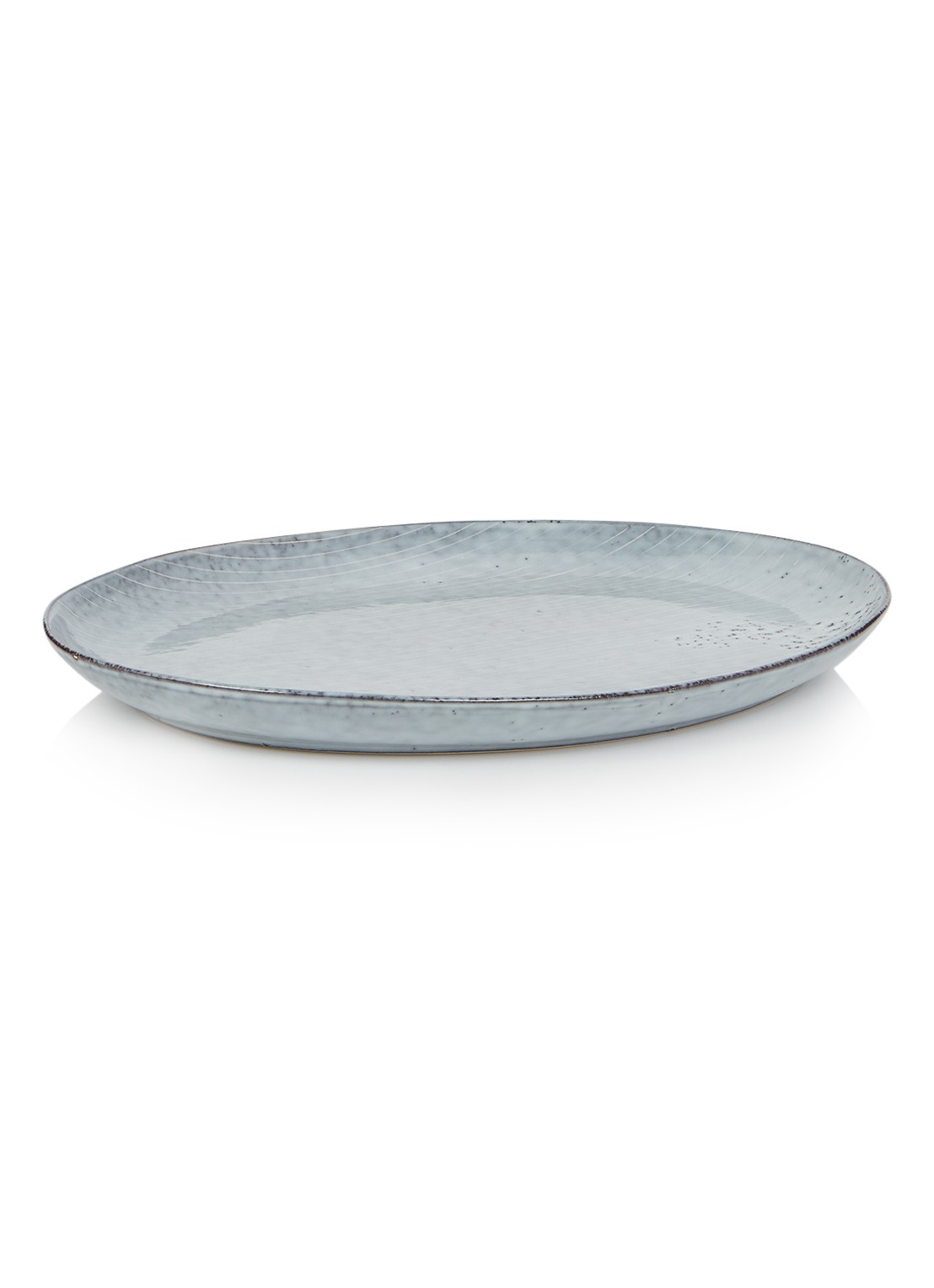 Broste Copenhagen Nordic Sea serveerschaal 34 cm - voorkant blauwgrijs