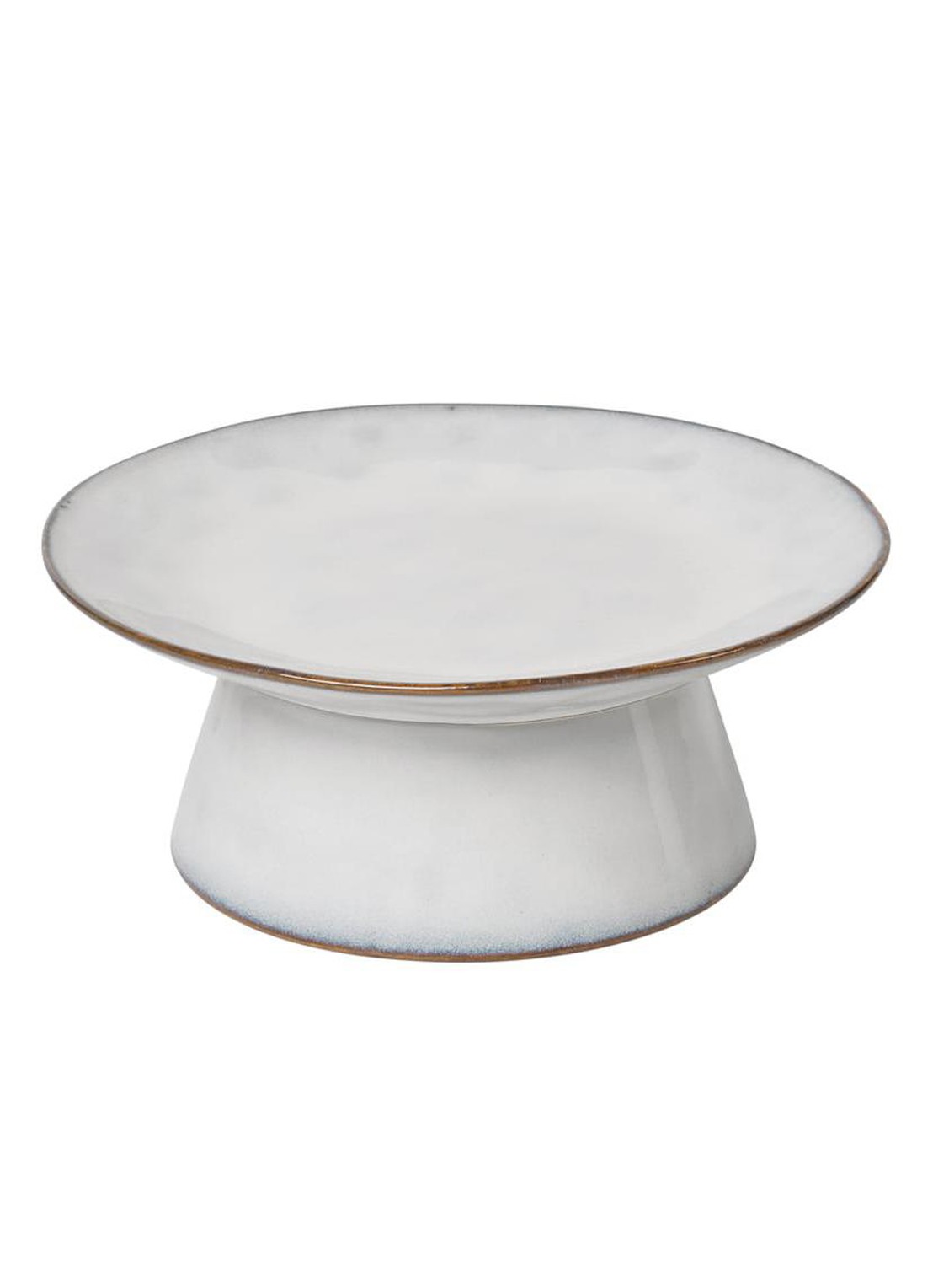 Broste Copenhagen Nordic taartplateau 14 cm - voorkant beige