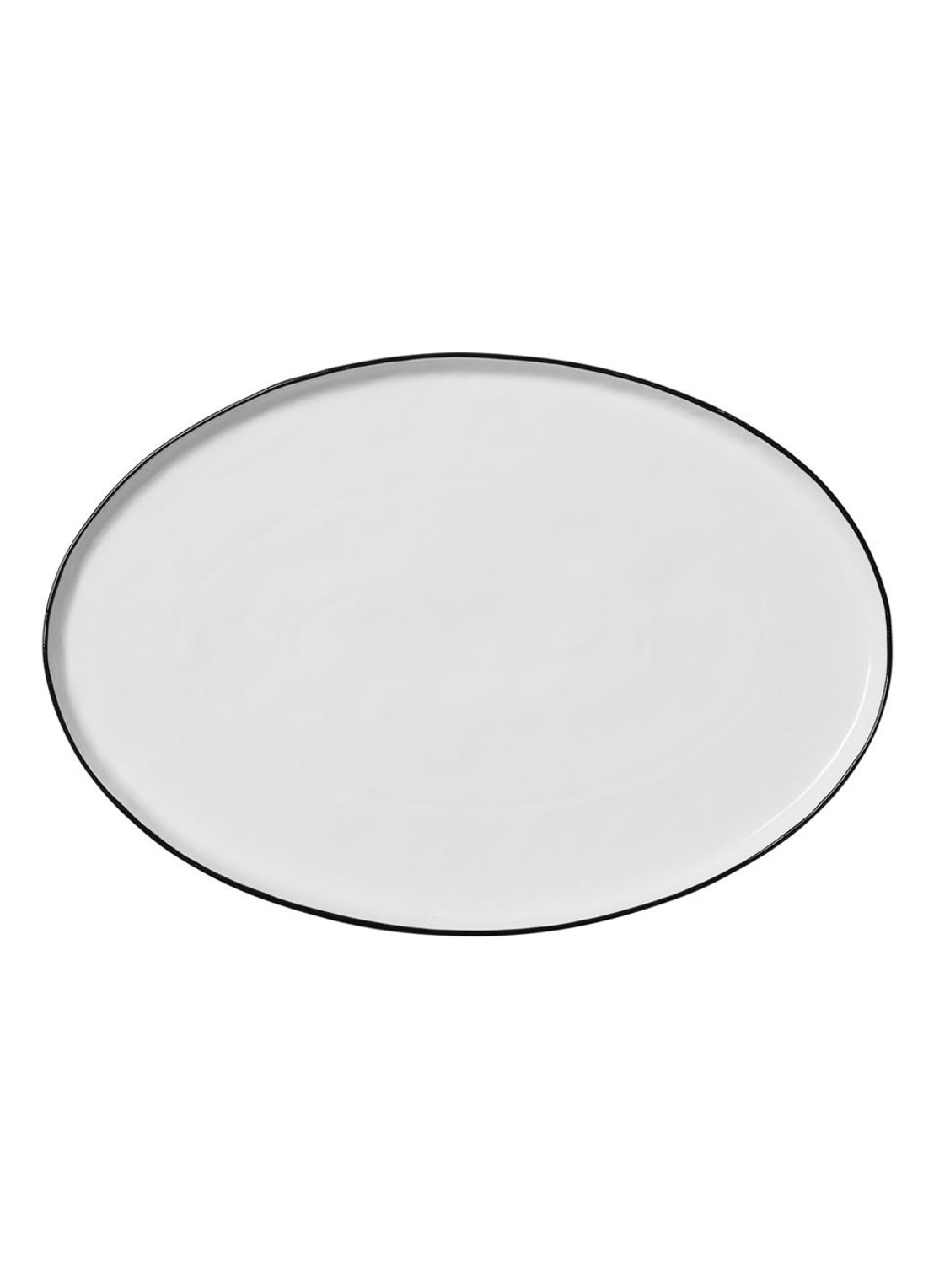 Broste Copenhagen Salt serveerschaal 26,5 x 38,5 cm - voorkant wit