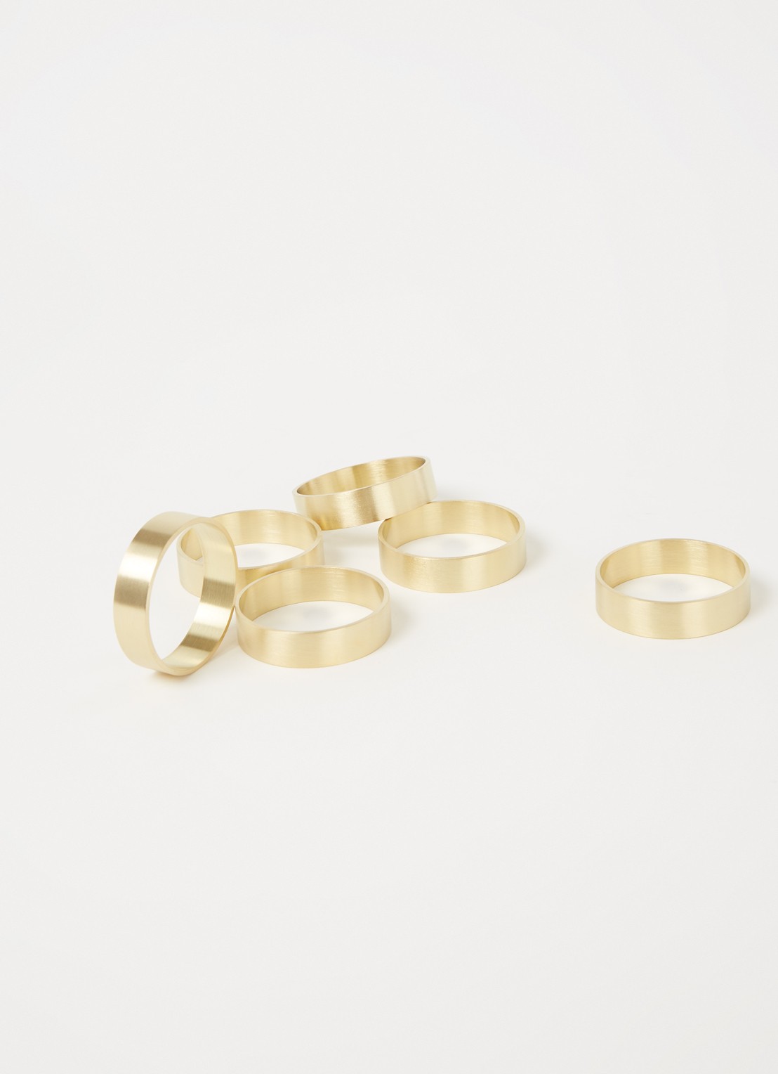 Broste Copenhagen Servet ring set van 6 - detail 3 goud