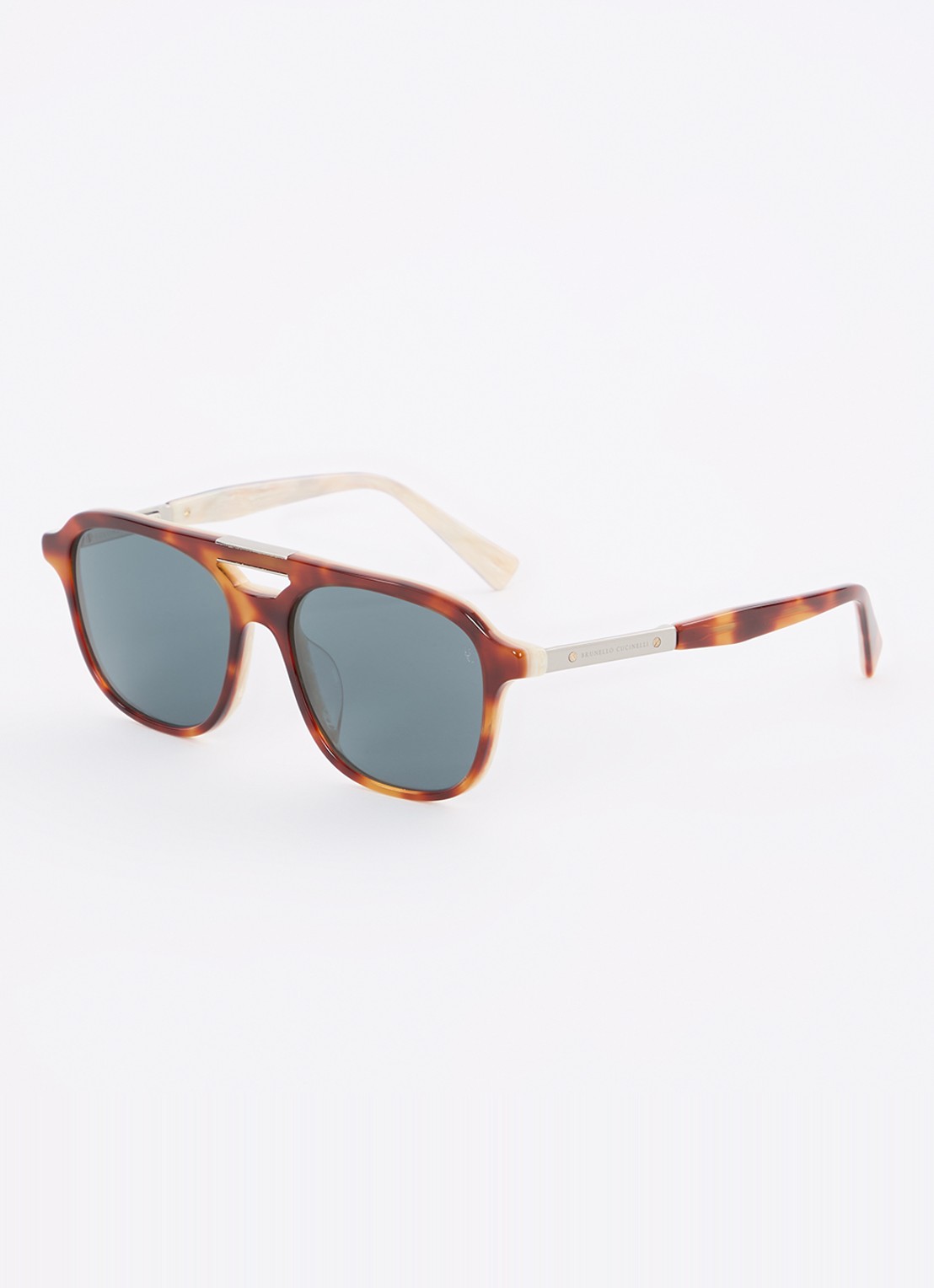 Brunello Cucinelli Piloten zonnebril BC4001S - voorkant roodbruin