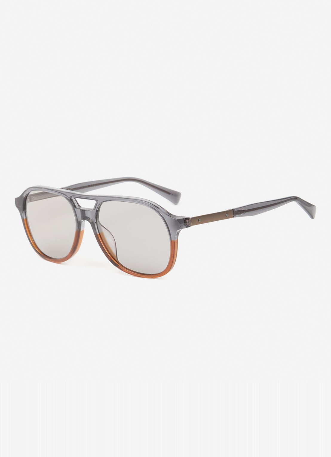 Brunello Cucinelli Piloten zonnebril gepolariseerd BC4025S - voorkant antraciet
