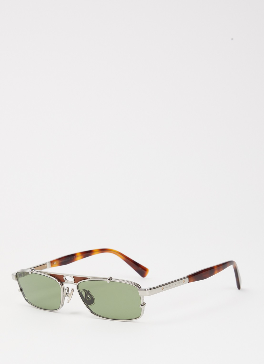 Brunello Cucinelli Retro zonnebril BC2010ST - voorkant 4 zilver
