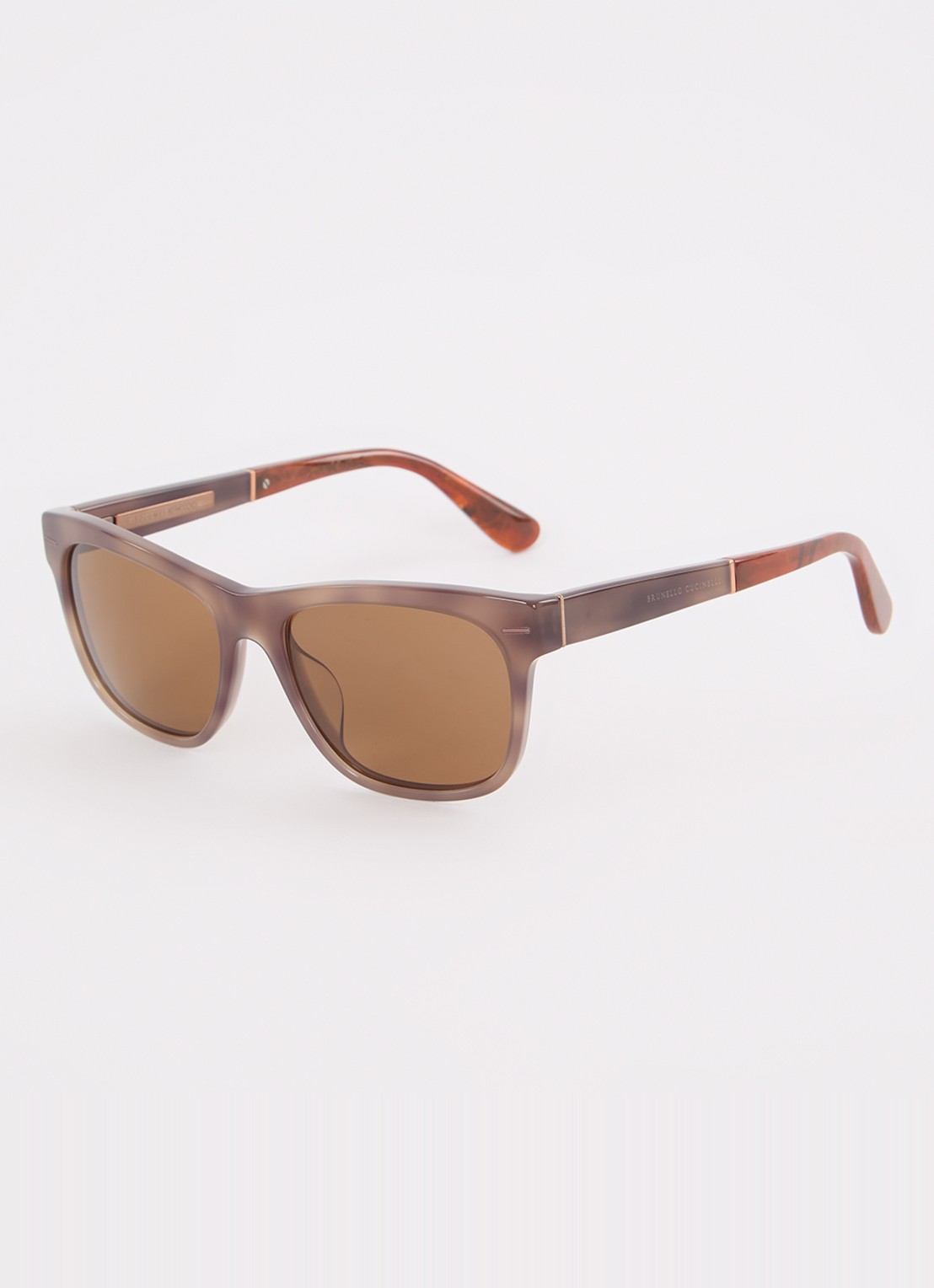 Brunello Cucinelli Wayfarer zonnebril BC4003S - voorkant bruin