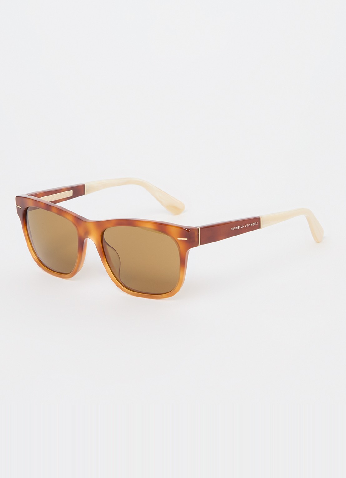 Brunello Cucinelli Wayfarer zonnebril BC4003S - voorkant 4 oranjebruin