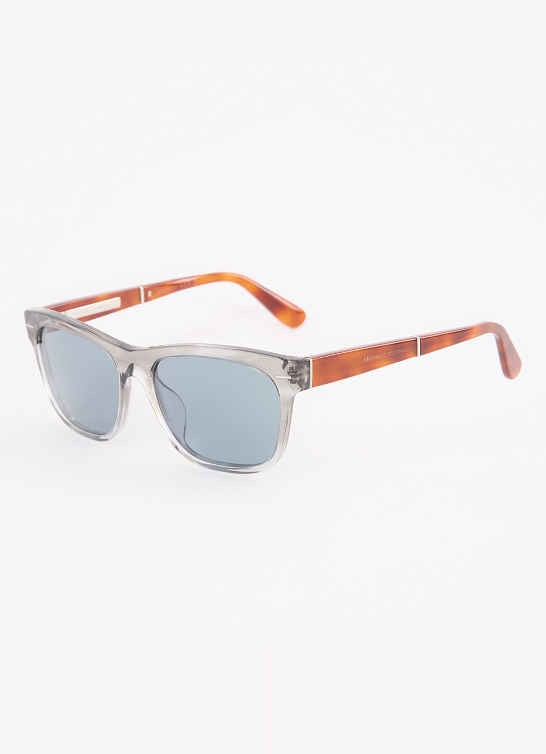 Brunello Cucinelli Wayfarer zonnebril BC4003S - voorkant 4 lichtgrijs