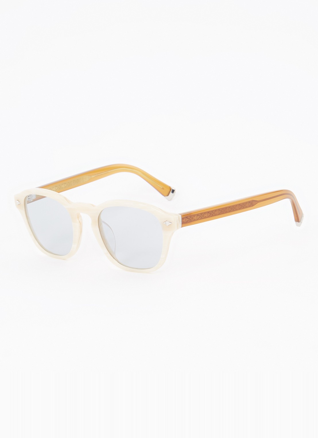 Brunello Cucinelli Wayfarer zonnebril BC4006S  - voorkant 4 creme