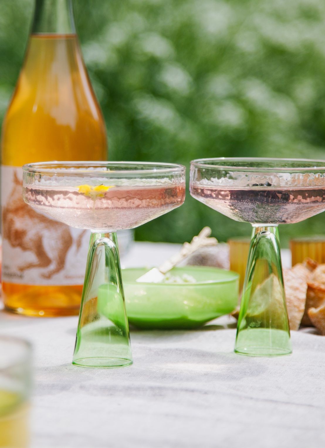 Brût Homeware Coupe glas 22,5 cl set van 2  - detail 6 groen