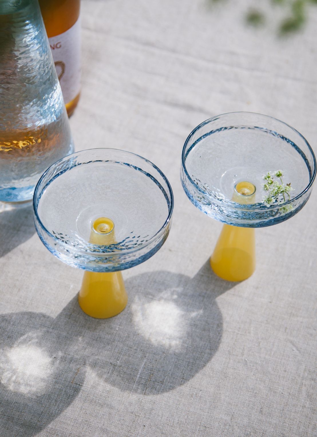 Brût Homeware Coupe glas 22,5 cl set van 2  - detail 3 geel