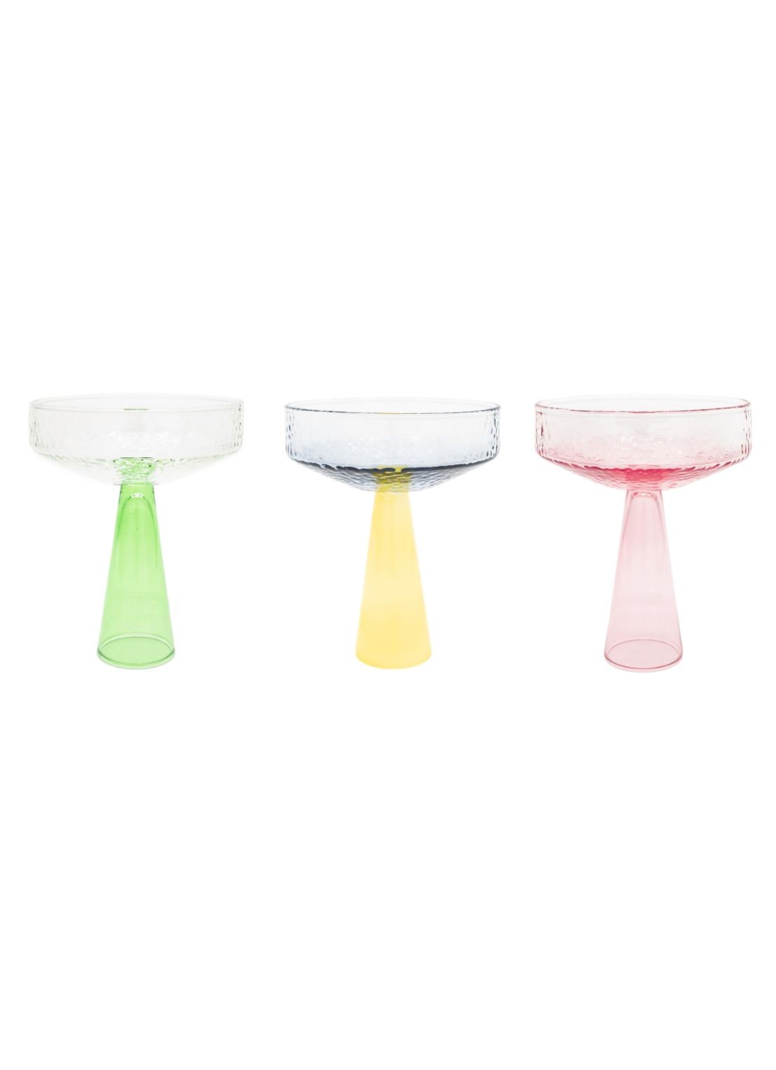 Brût Homeware Coupe glas 22,5 cl set van 2  - detail 5 geel