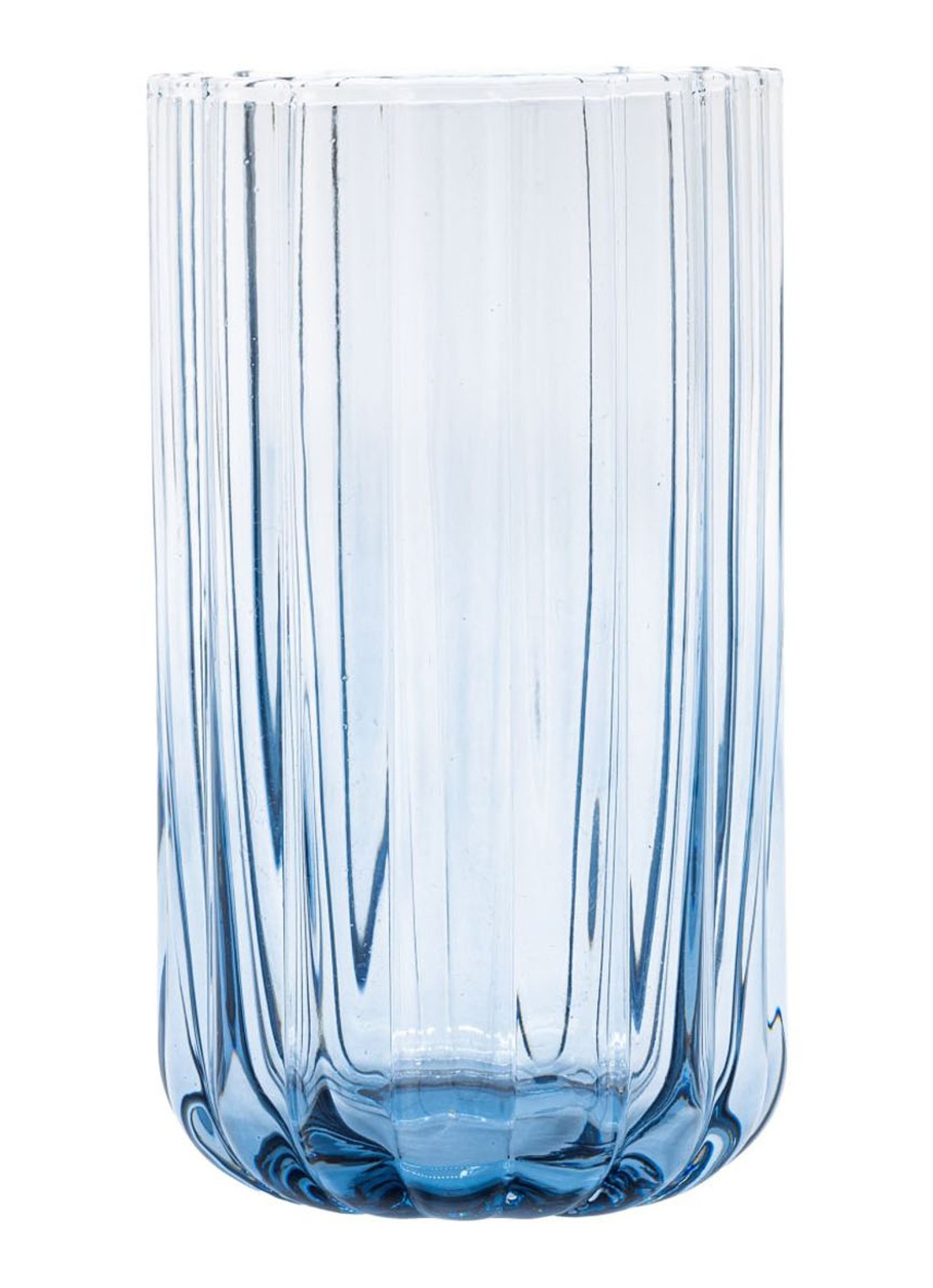 Brût Homeware Gaia longdrink glas 46 cl - voorkant blauw