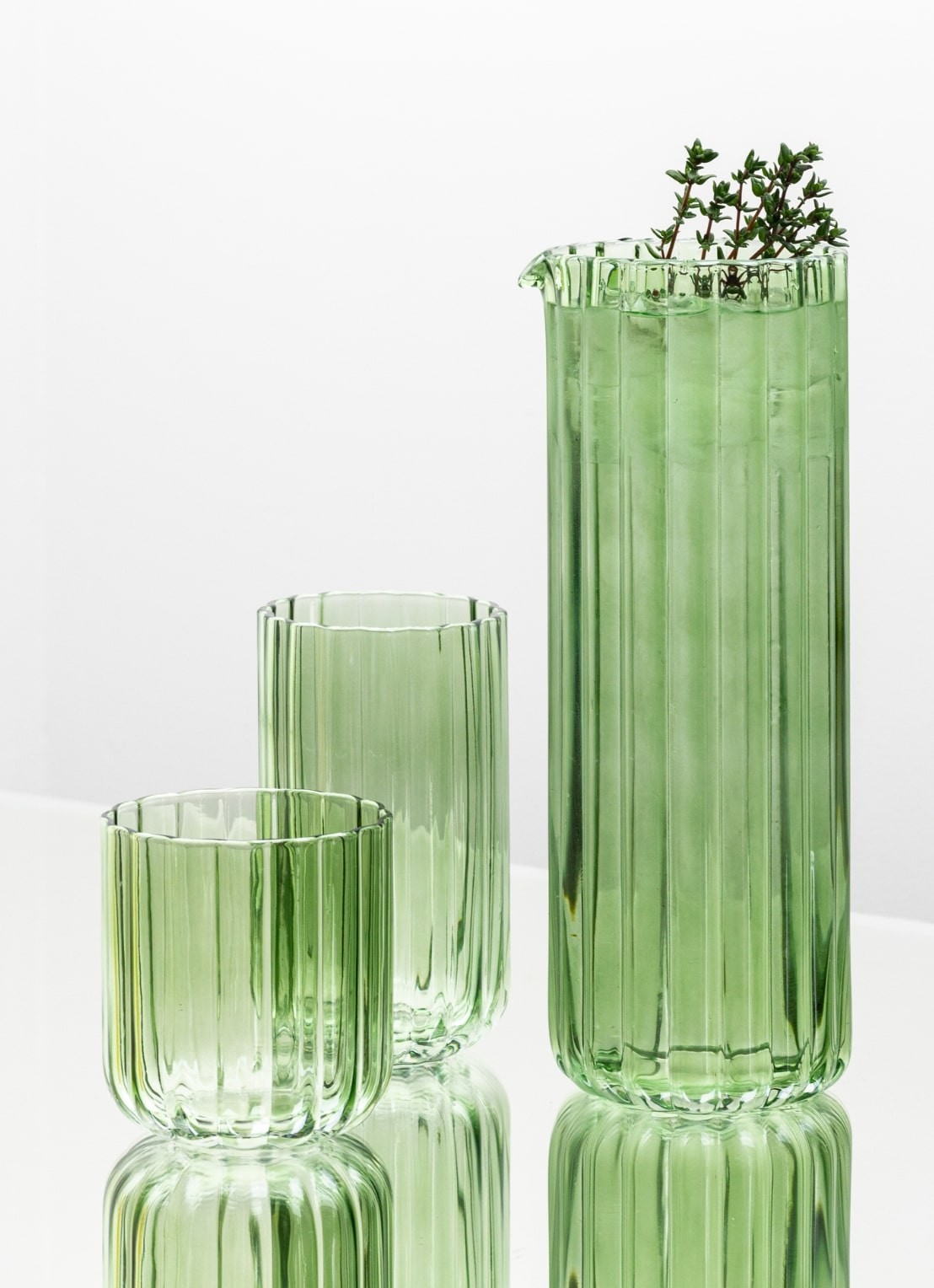 Brût Homeware Gaia longdrinkglas 46 cl - detail 3 groen