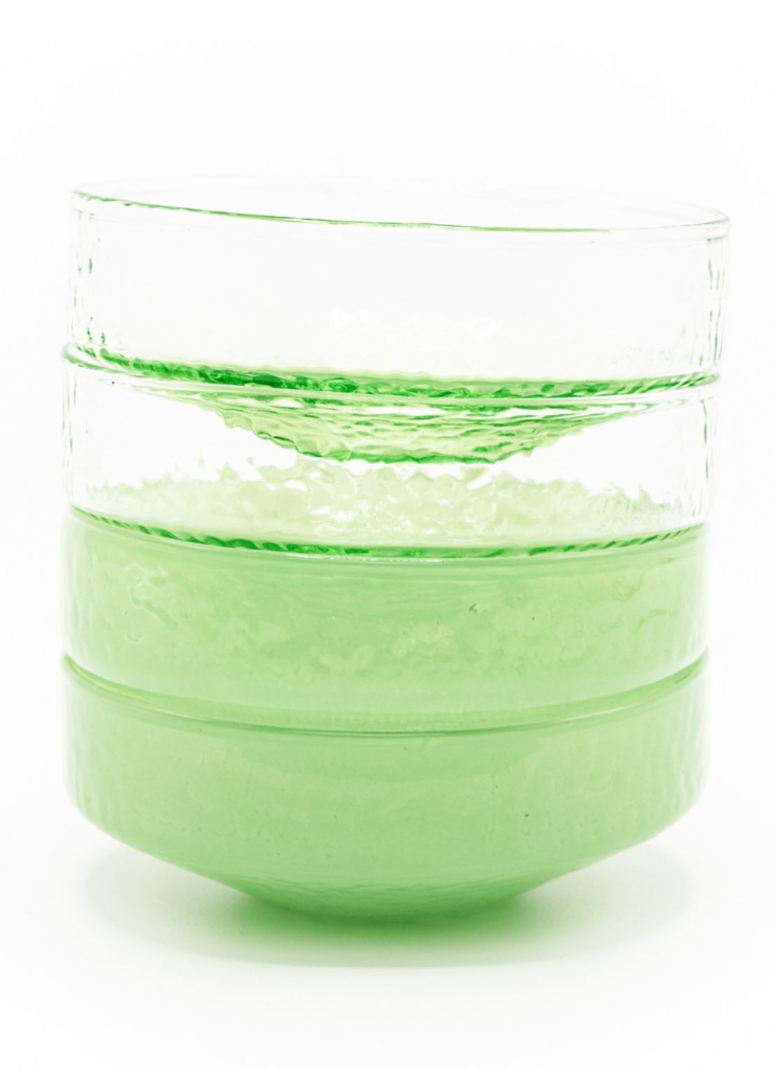 Brût Homeware Kom 10,5 cm set van 4 - voorkant groen