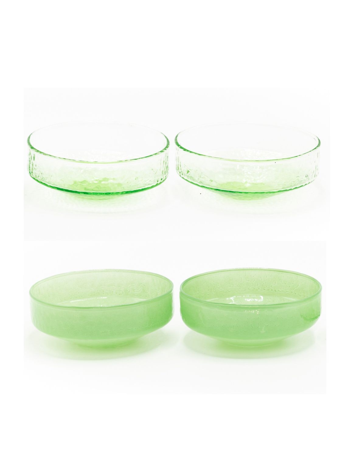 Brût Homeware Kom 10,5 cm set van 4 - voorkant 2 groen