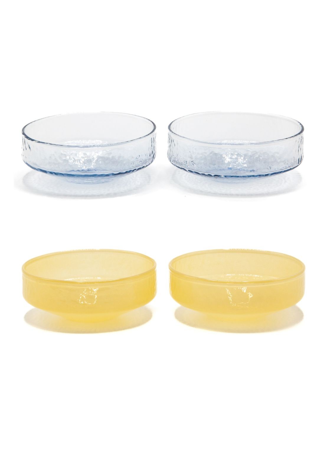 Brût Homeware Kom 10,5 cm set van 4 - voorkant 2 geel