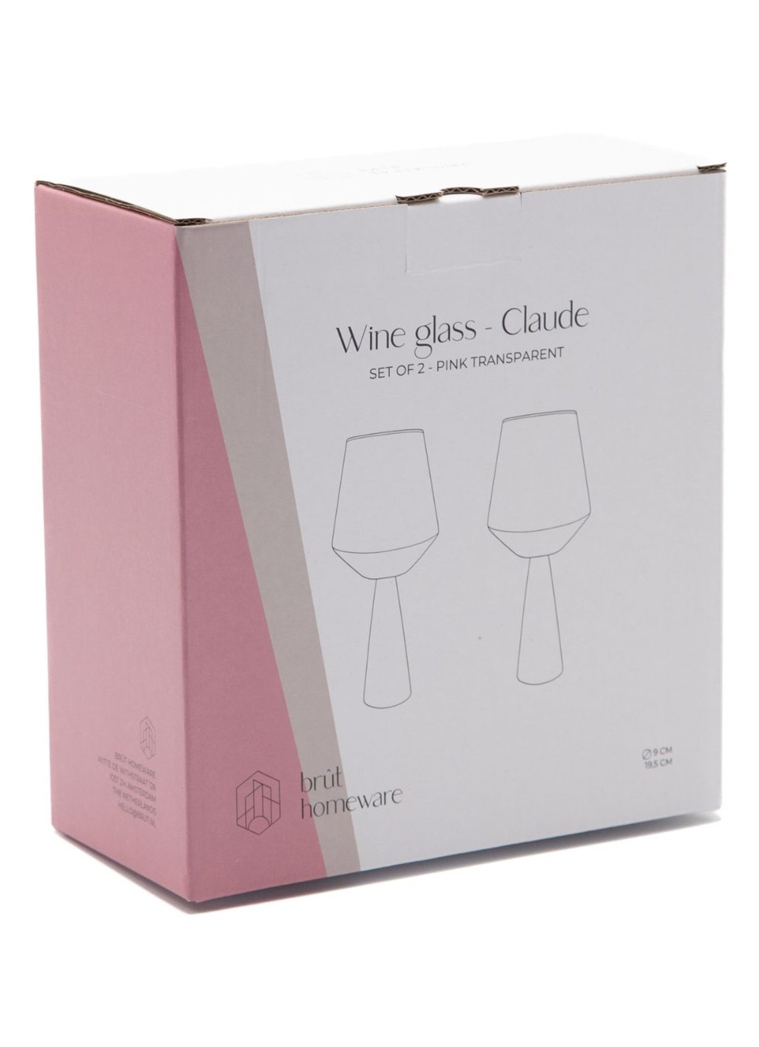 Brût Homeware Wijnglas 40 cl set van 2 - detail 3 roze
