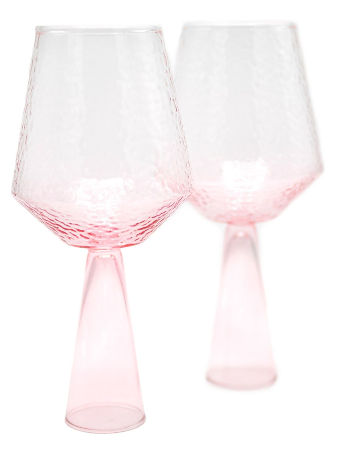 Brût Homeware Wijnglas 40 cl set van 2 - voorkant 2 roze