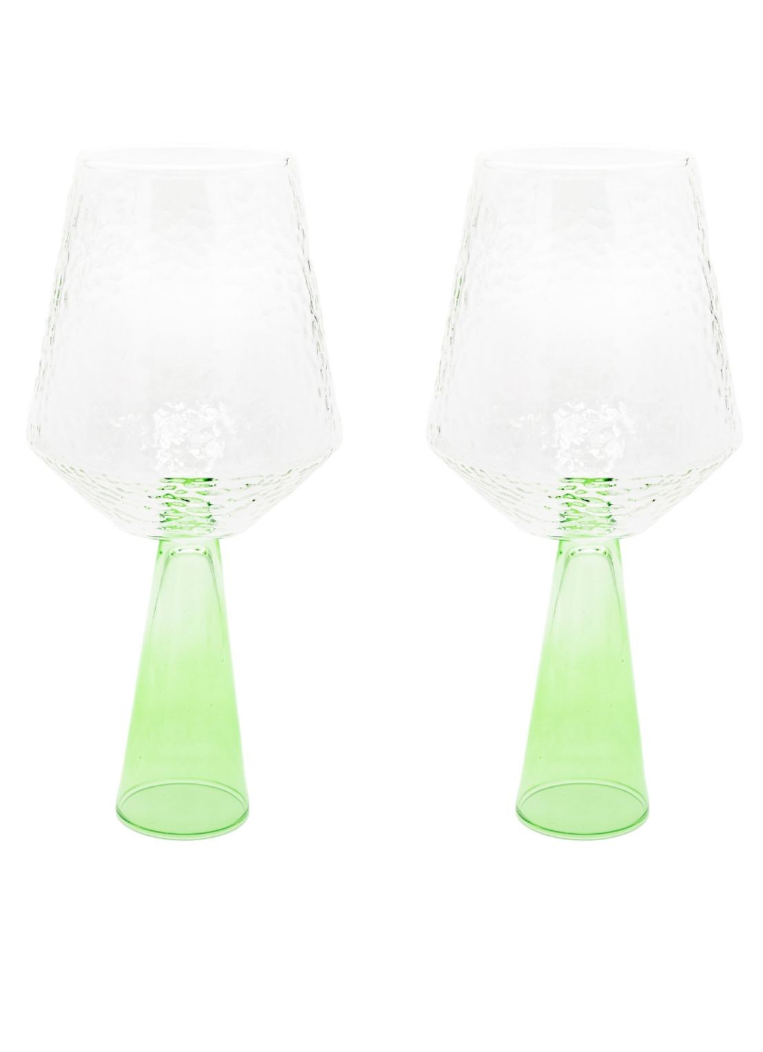 Brût Homeware Wijnglas 40 cl set van 2 - voorkant groen
