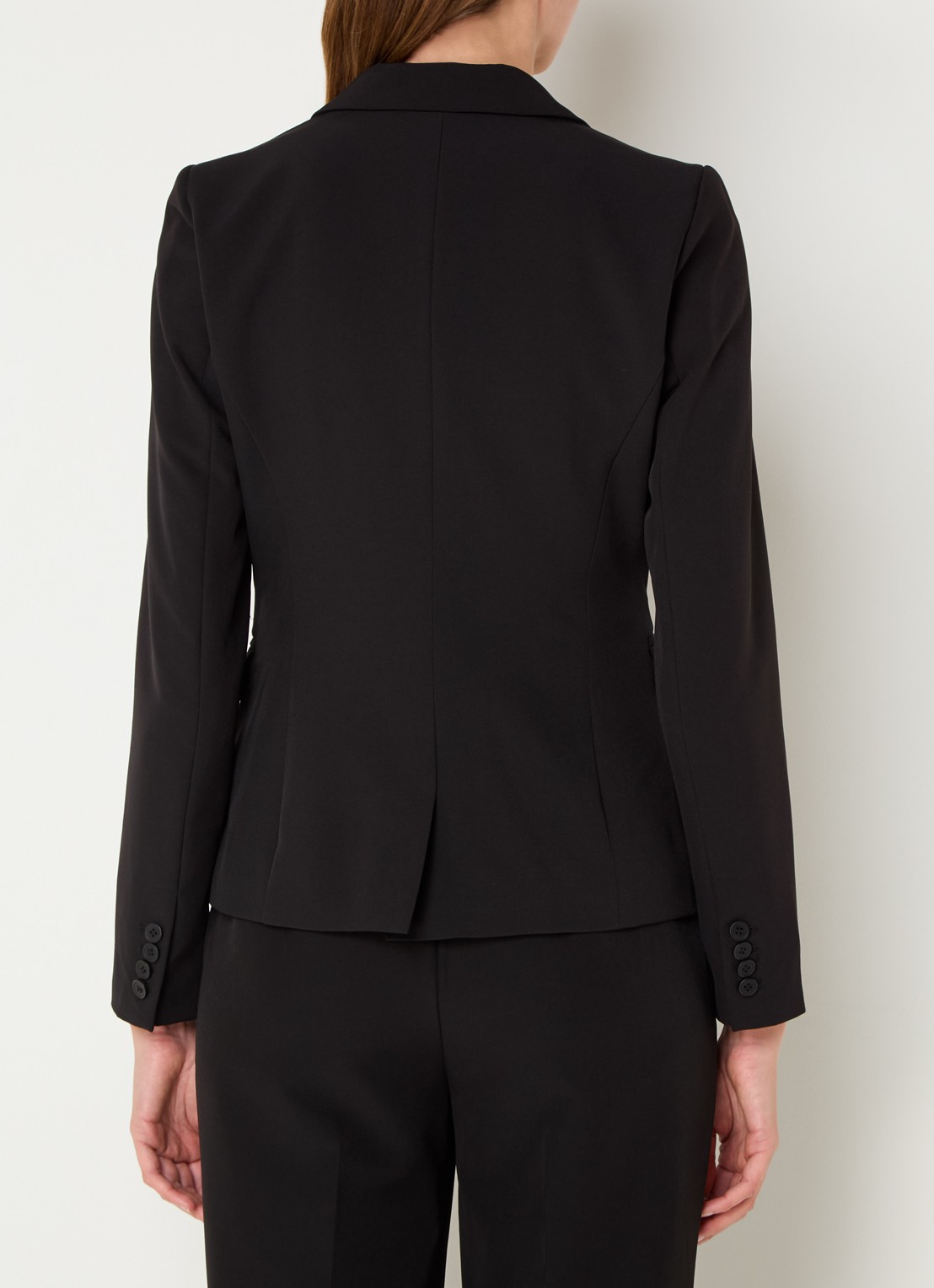 Bruuns Bazaar Alberte blazer met klepzakken - achterkant zwart