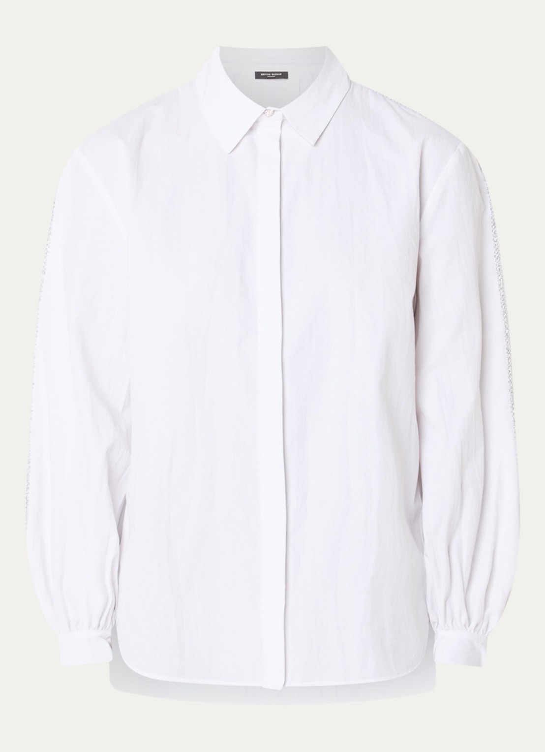 Bruuns Bazaar ChelyoBBLure blouse met kralendecoratie - voorkant khaki