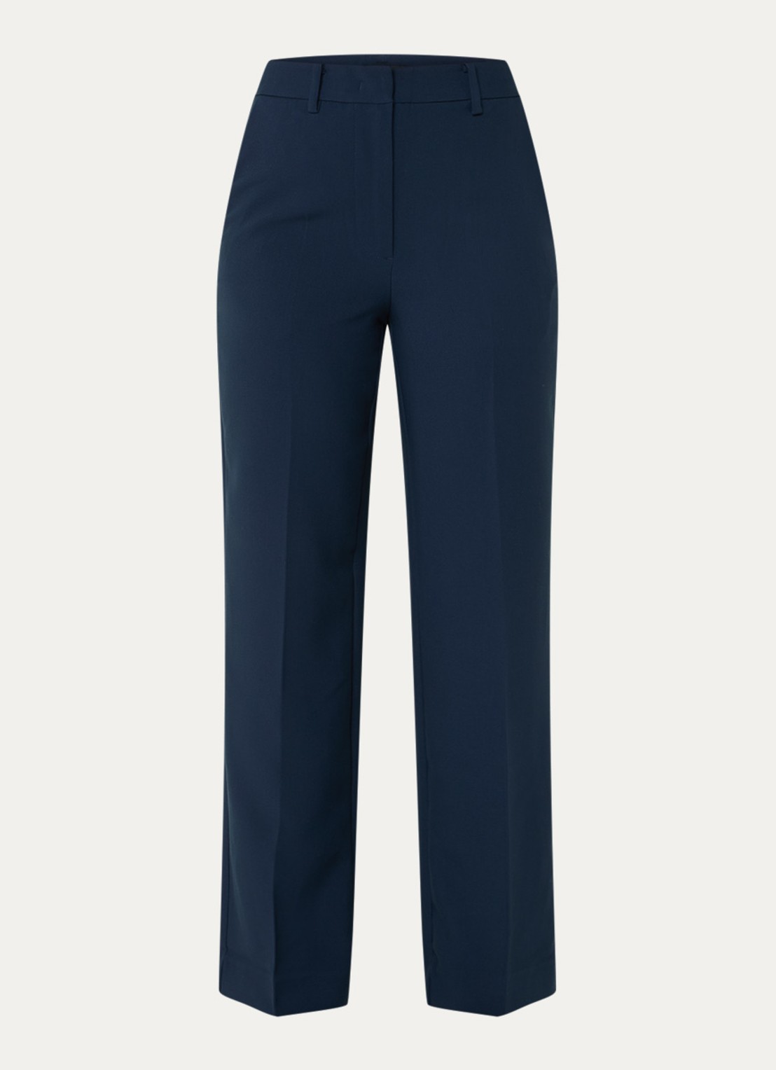 Bruuns Bazaar Cindy high waist flared fit pantalon met steekzakken - voorkant 3 donkerblauw
