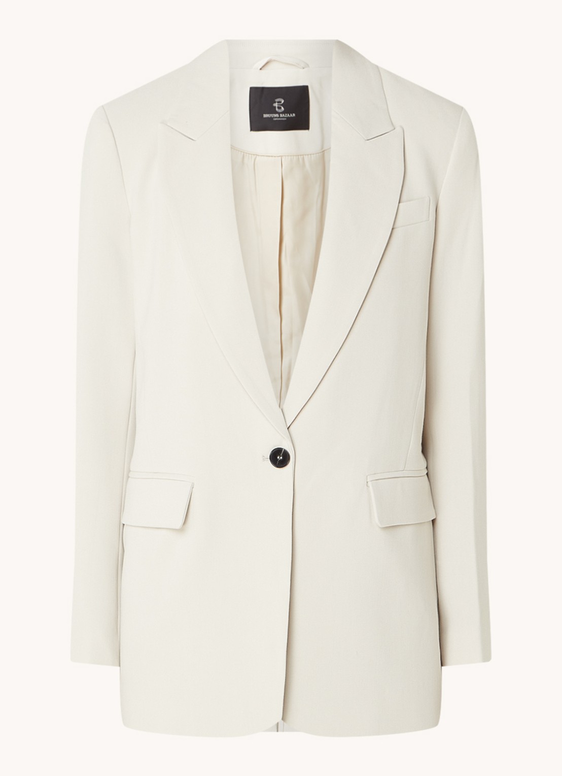Bruuns Bazaar CindySus Frida blazer - voorkant 2 gebroken wit
