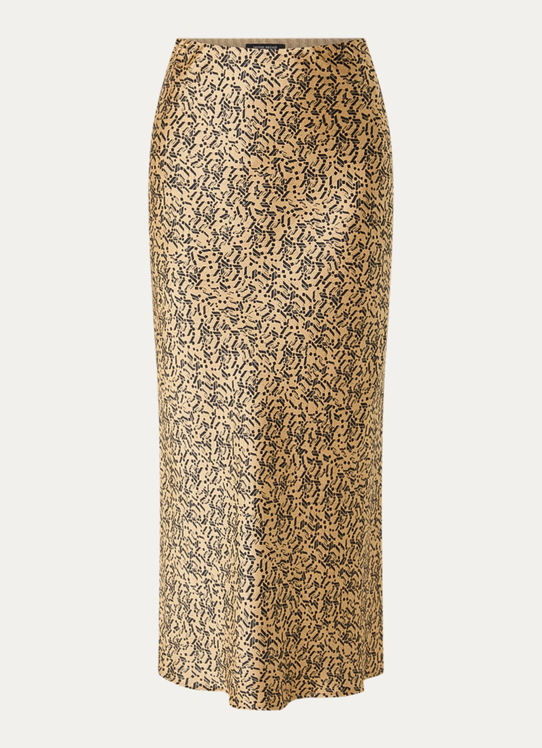 Bruuns Bazaar Joanelle maxi rok van satijn - voorkant 3 camel