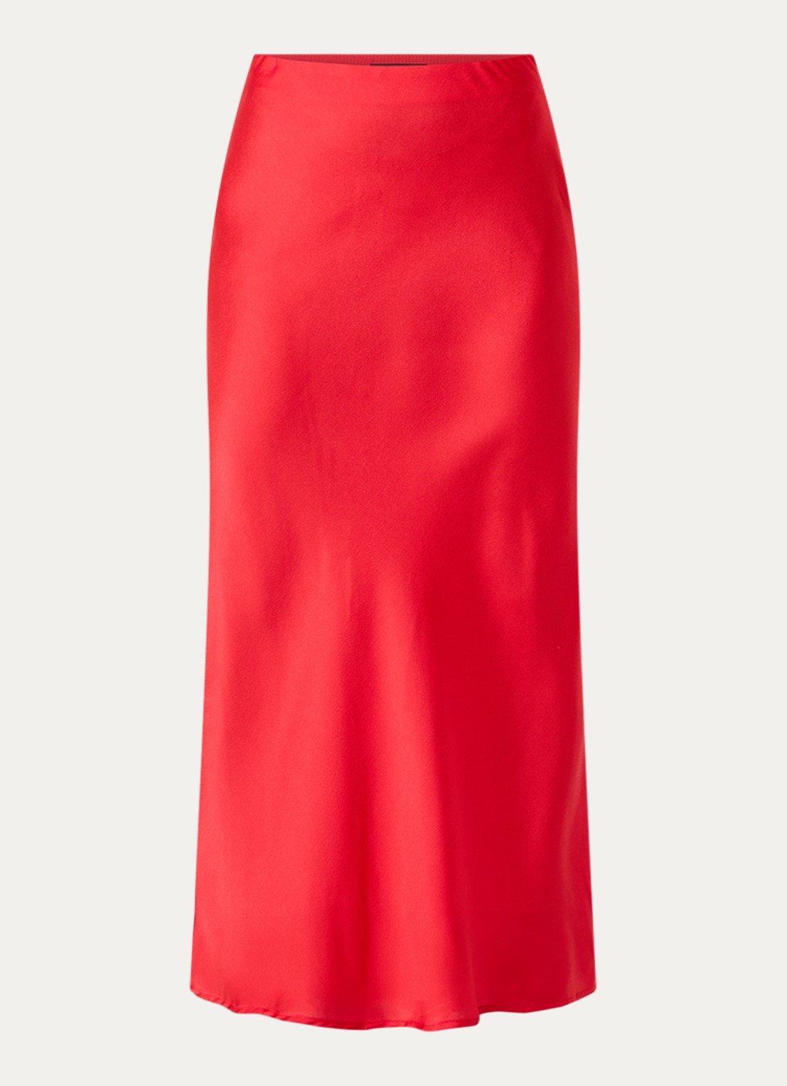 Bruuns Bazaar Joanelle maxi rok van satijn - voorkant 3 rood