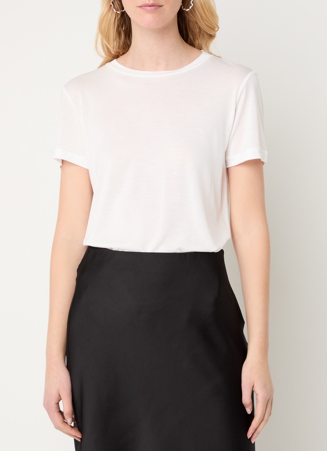 Bruuns Bazaar T-shirt  - detail creme