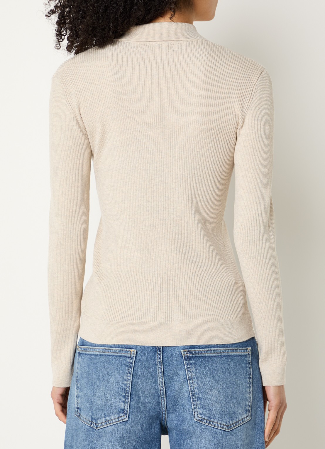 Bruuns Bazaar Top met knoopsluiting - achterkant 3 beige