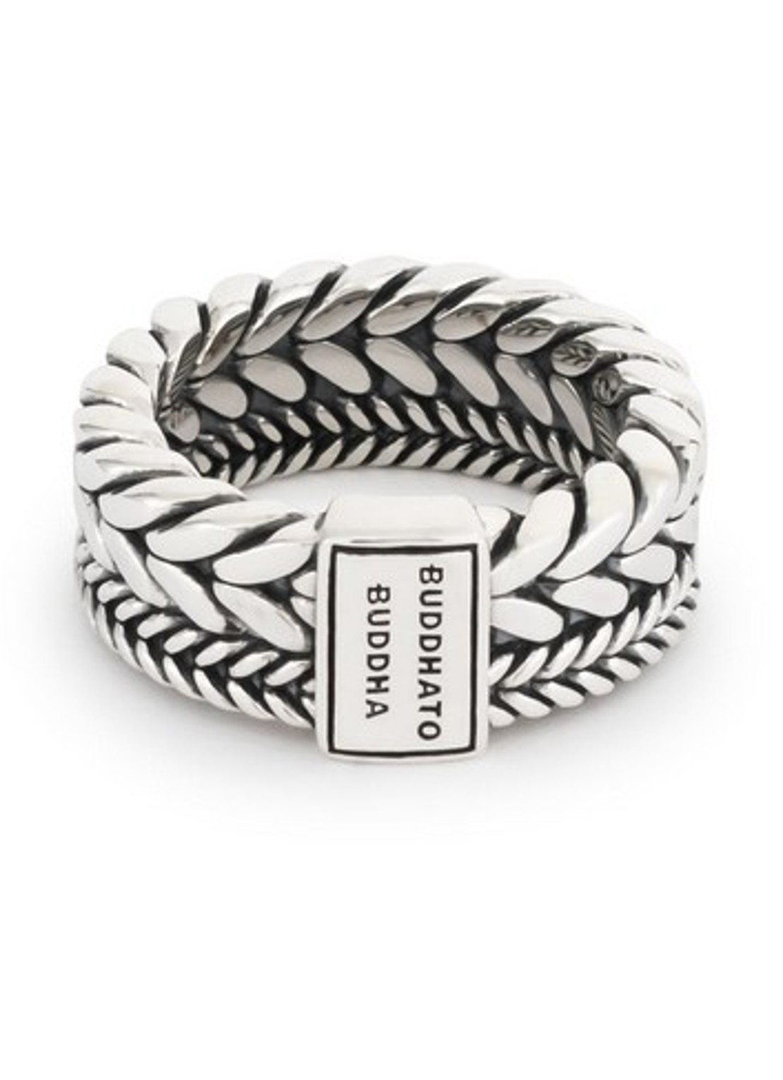 Buddha to Buddha Barbara Double ring van zilver - voorkant 5 zilver