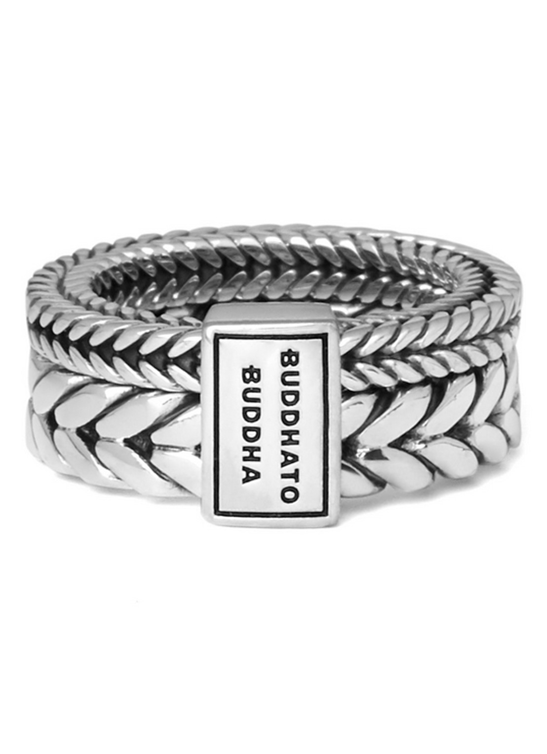 Buddha to Buddha Barbara Double ring van zilver - voorkant 7 zilver