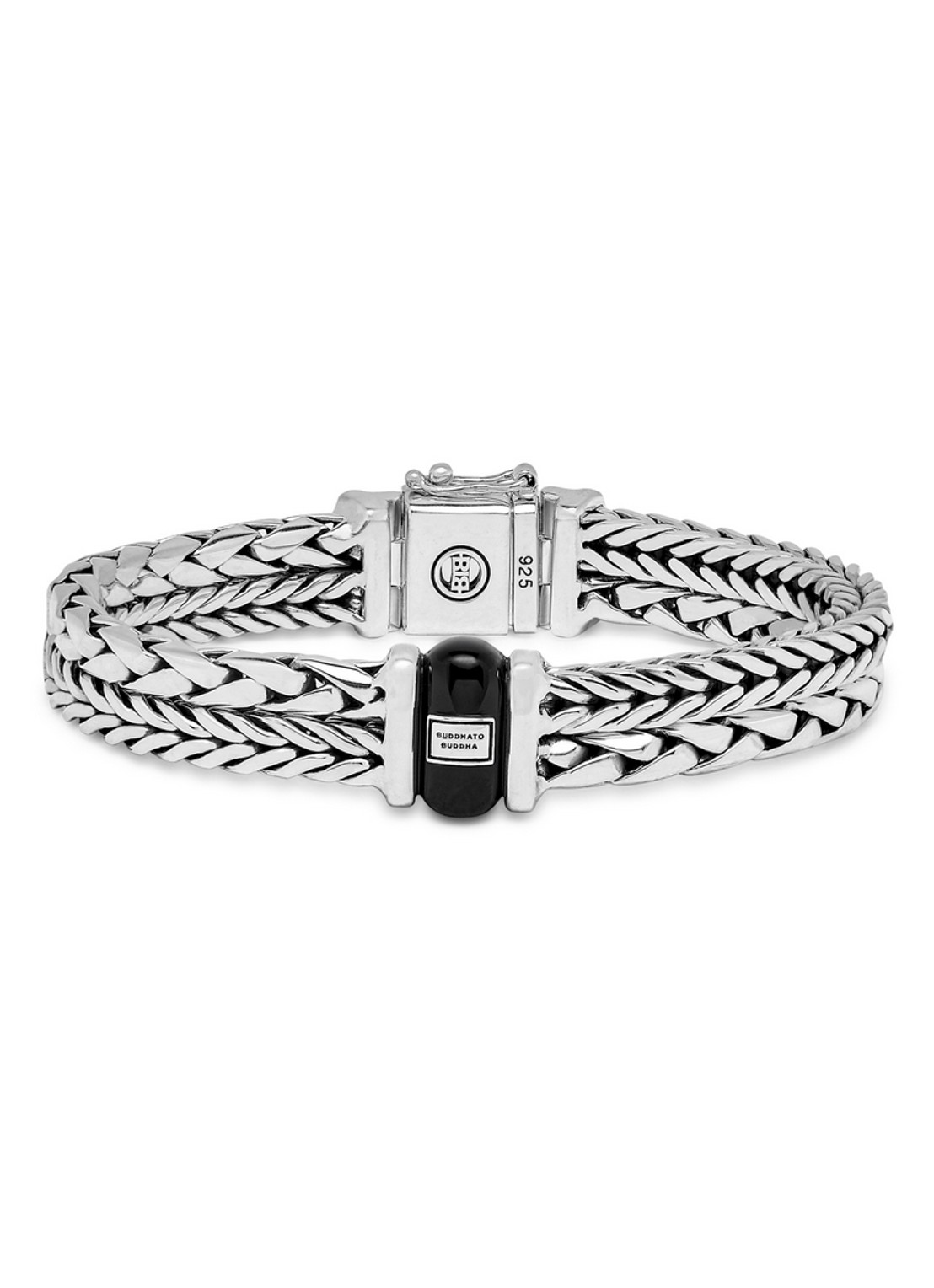 Buddha to Buddha Barbara/George armband van zilver met onyx - voorkant 3 zilver