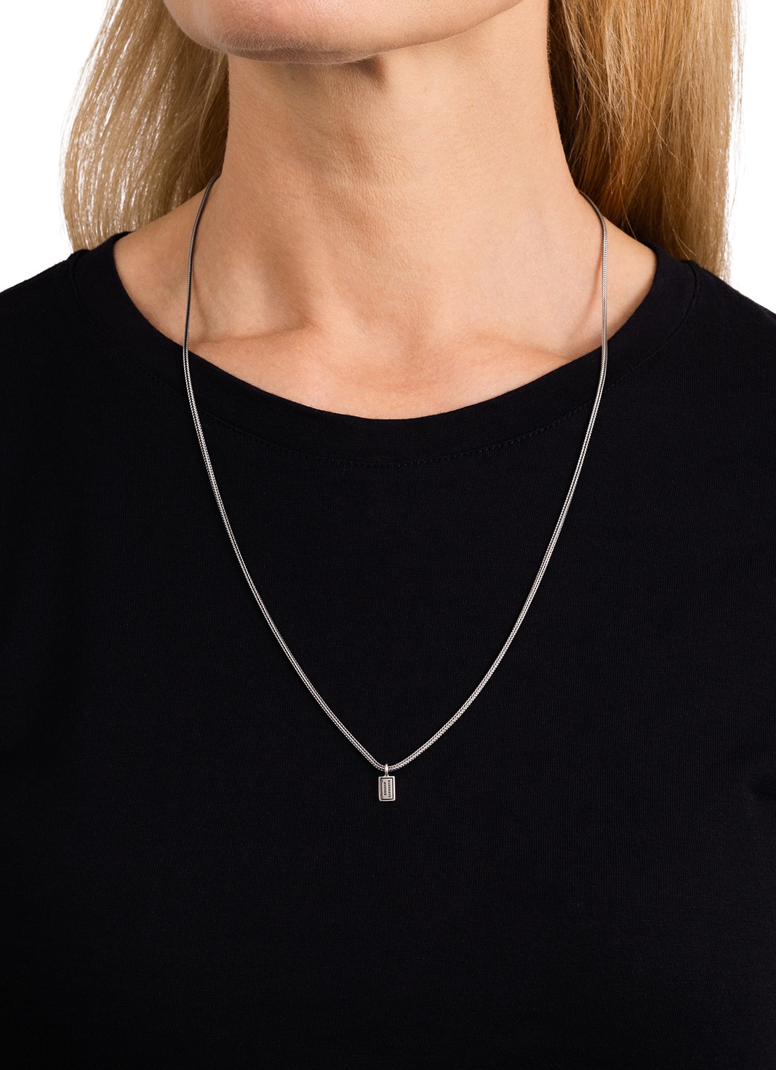 Buddha to Buddha Barbara ketting van zilver - voorkant 2 zilver