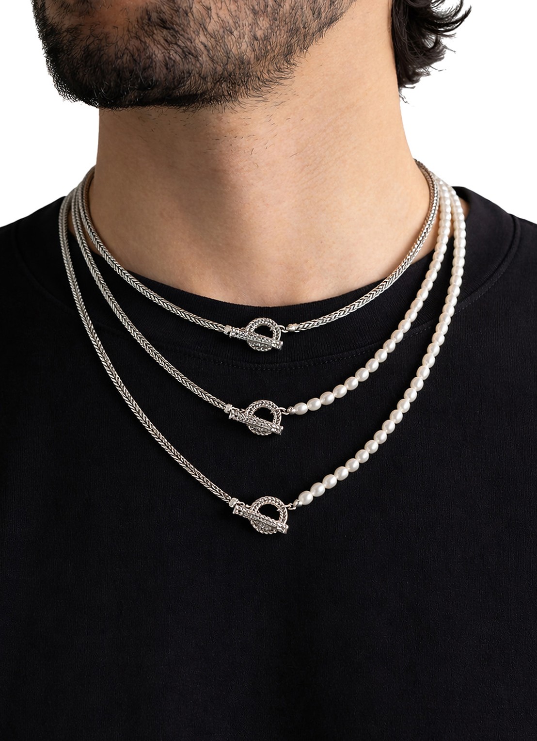 Buddha to Buddha Barbara ketting van zilver - voorkant 5 zilver